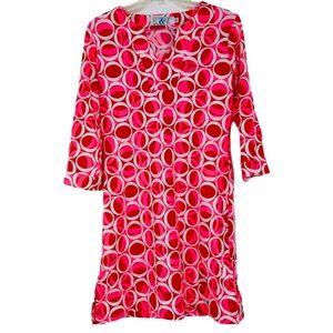BO&NIC retro fluorescent pink geometric dress.S